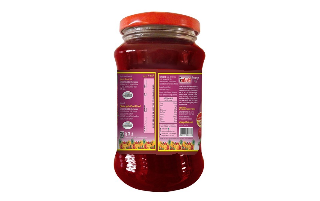 Goldiee Mix Fruit Jam    Glass Jar  500 grams